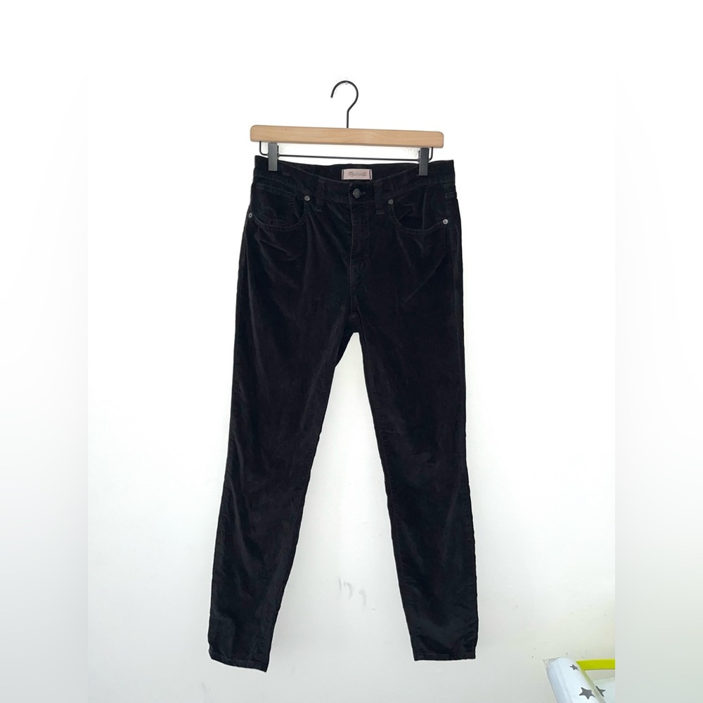 MADEWELL Black Velvet High Rise Skinny - Picture 3 of 12